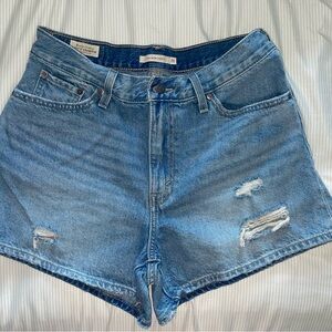 Levi's Distressed Jean Shorts High Waisted